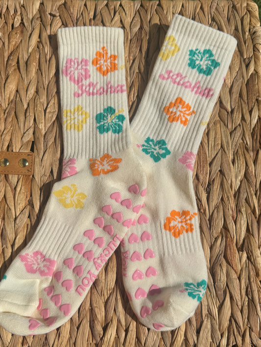 Aloha Grip Socks