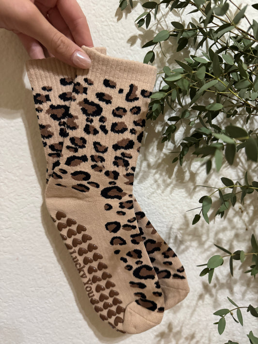 Cheetah Girl Grip Socks